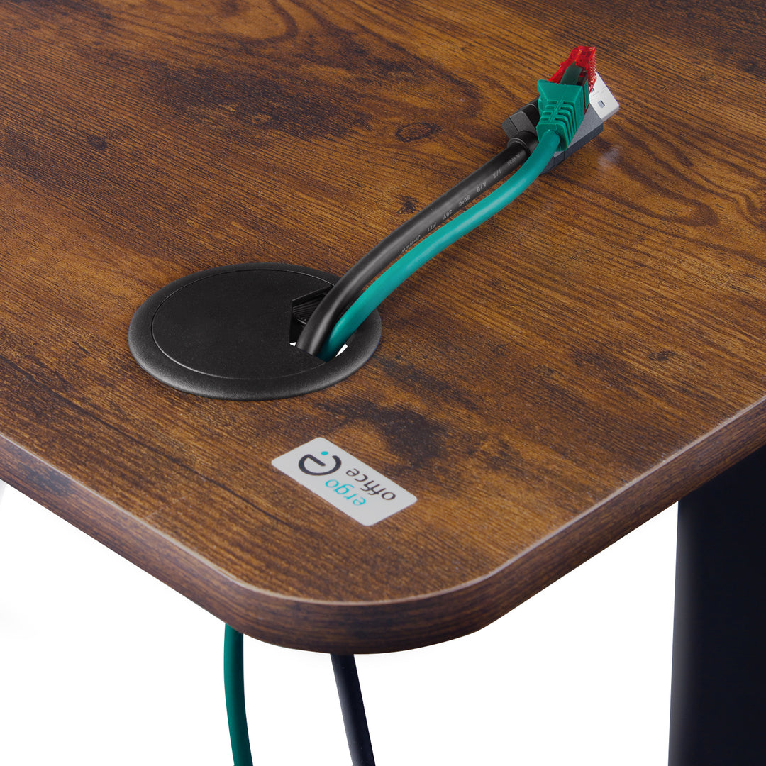 Ergo Office Schreibtisch mit elektrischer Höhenverstellung, für stehendes und sitzendes Arbeiten, max. Höhe 114 cm, ER-451