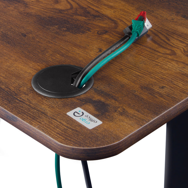 Ergo Office Schreibtisch mit elektrischer Höhenverstellung, für stehendes und sitzendes Arbeiten, max. Höhe 114 cm, ER-451