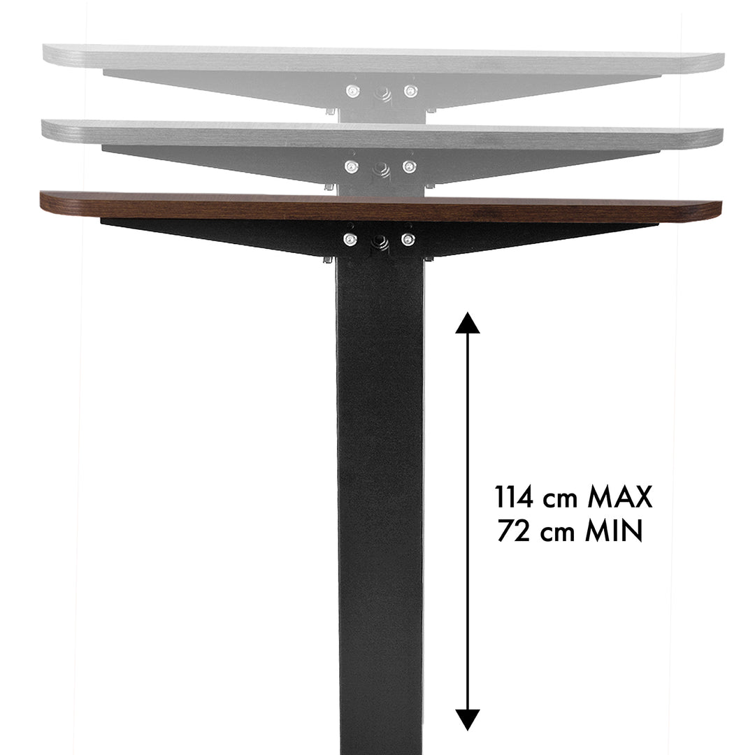 Ergo Office Schreibtisch mit elektrischer Höhenverstellung, für stehendes und sitzendes Arbeiten, max. Höhe 114 cm, ER-451