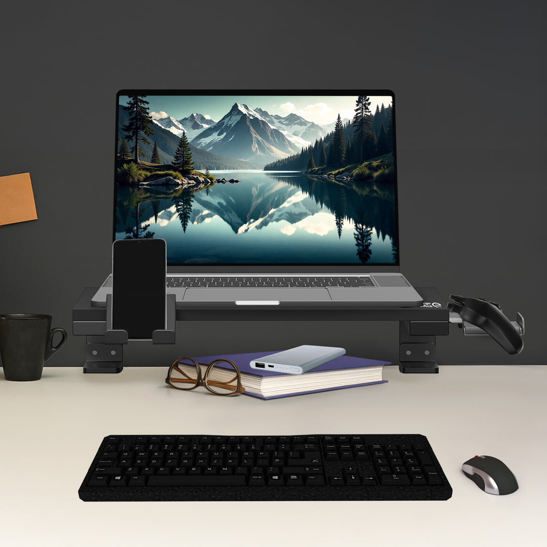 Ergo Office Laptop-/Monitorständer, max. Belastung 20 kg, für Diagonale 13-32", schwarz, ER-303 B