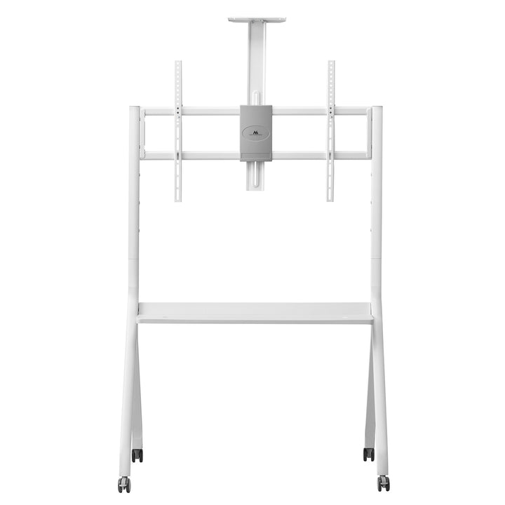Maclean TV stand / cart, camera shelf, on casters, 55-100", max load 120kg/10kg shelf, max. VESA 900x600, white, MC-114 W