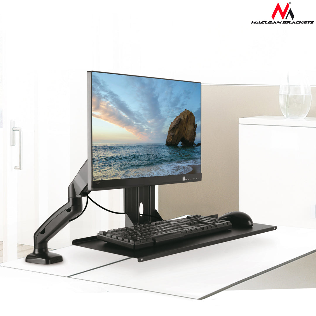 Maclean MC-756 Keyboard Mouse Tray Monitor Mount Bracket Holder VESA Standard Mounting