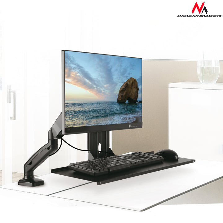 Maclean MC-756 Keyboard Mouse Tray Monitor Mount Bracket Holder VESA Standard Mounting