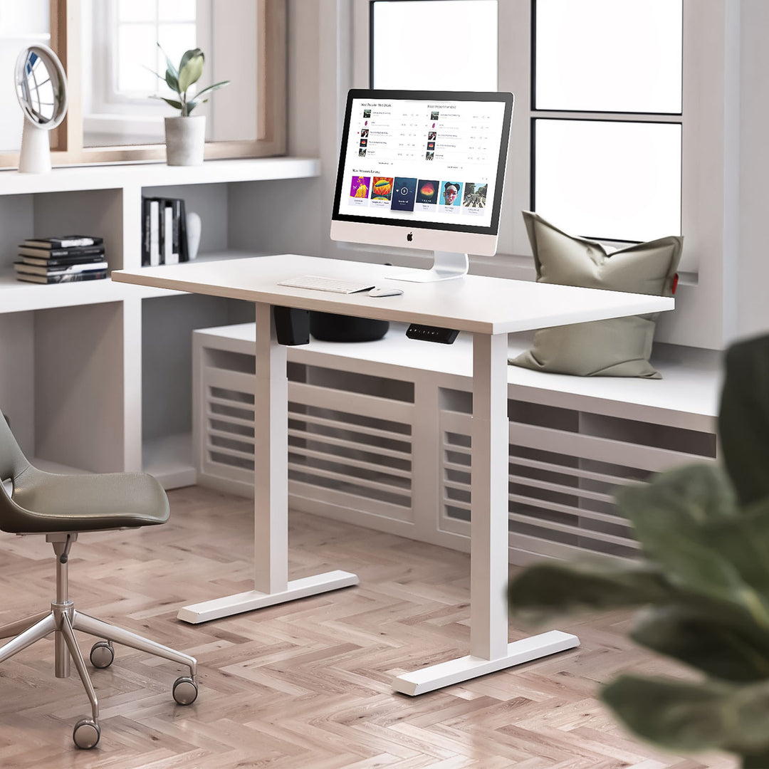 Sitz-Steh-Rahmen Schreibtisch elektrisch höhenverstellbar 80 kg Büro ohne Tischplatte