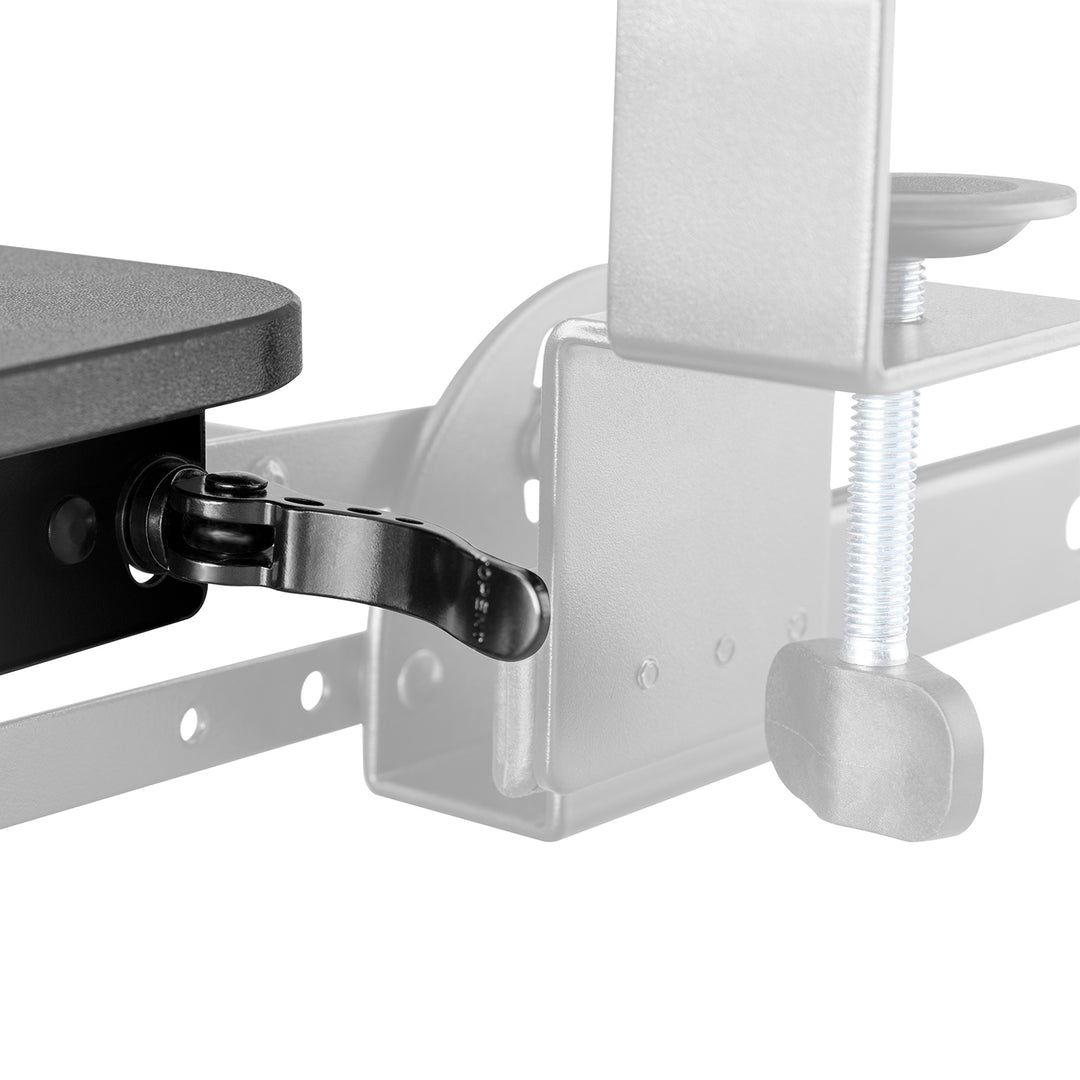 Maclean MC-462 Verstellbare Tastaturablage 67x24cm, ausziehbar, zur Montage unter dem Schreibtisch mit C-Klemme, maximale Belastung 5 kg, höhenverstellbar