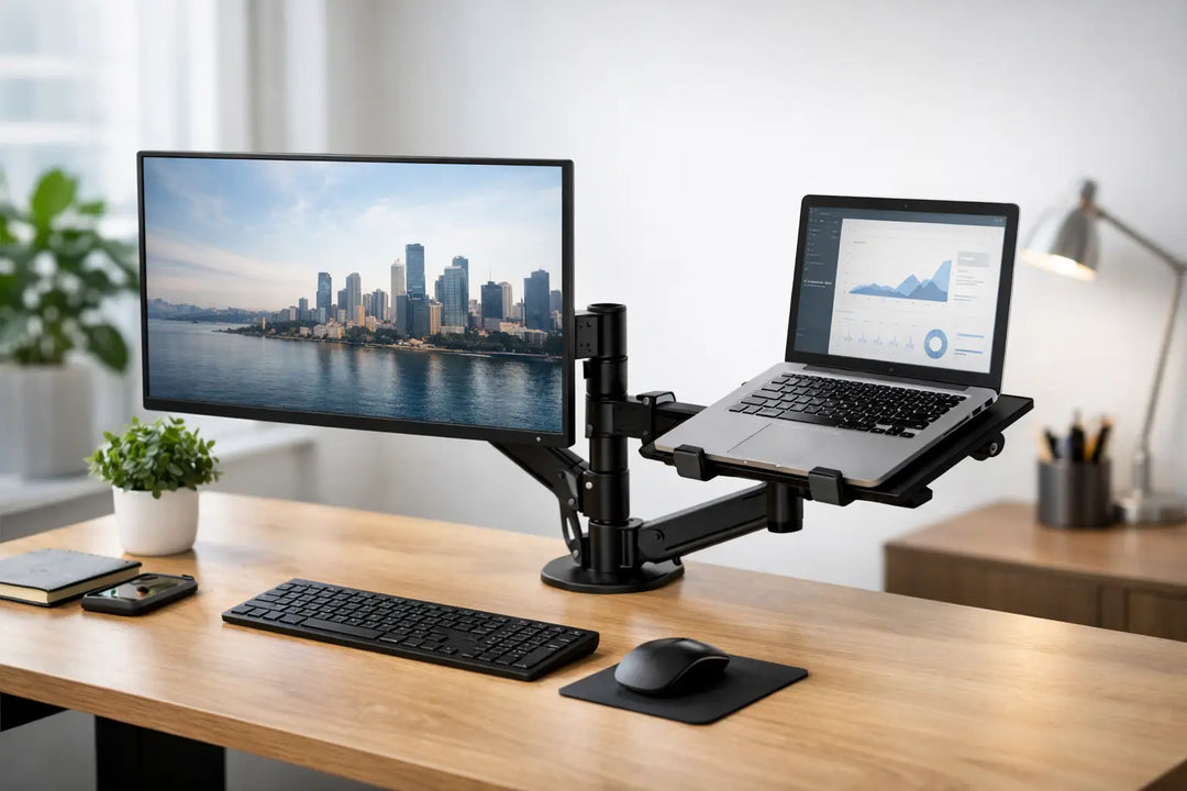 Monitor- und Laptop-Halterung für den Schreibtisch