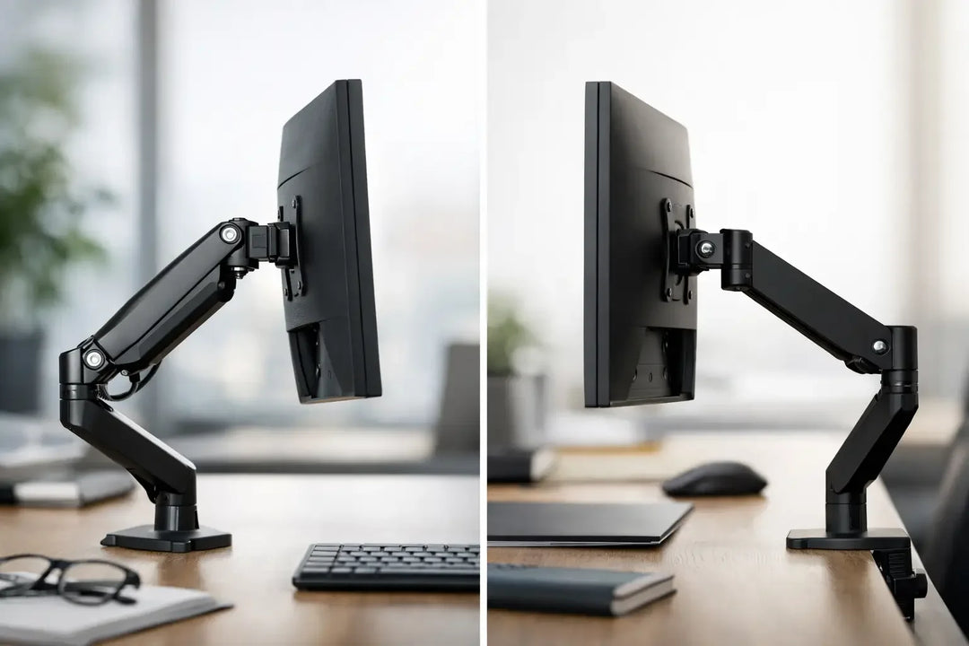 Gasdruckarm vs. starrer Monitorarm: Was passt?