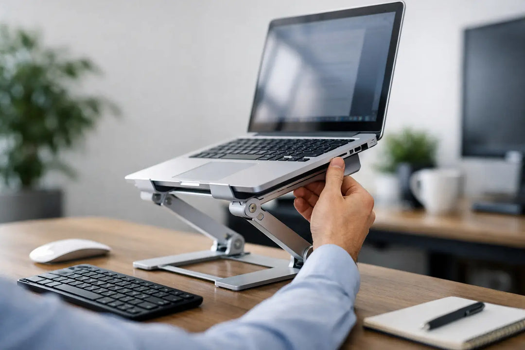 Laptopständer richtig in der Höhe einstellen