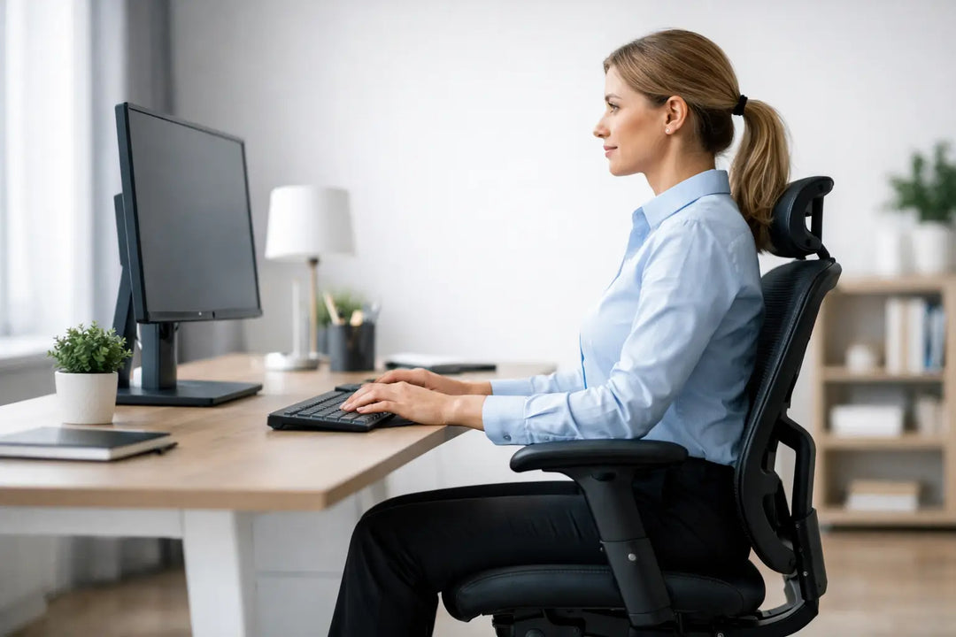 Die richtige Sitzposition am Schreibtisch