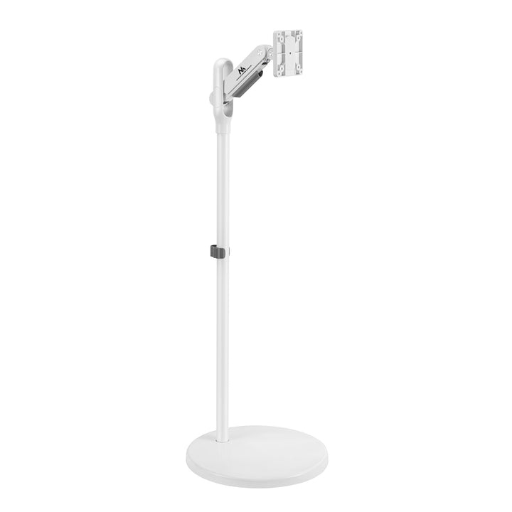 Maclean MC-970W Mobile Monitor or TV Floor Stand, Casters, Gas Spring, 17"-35", 2-10kg, White, VESA standard: 75x75, 100x100 mm