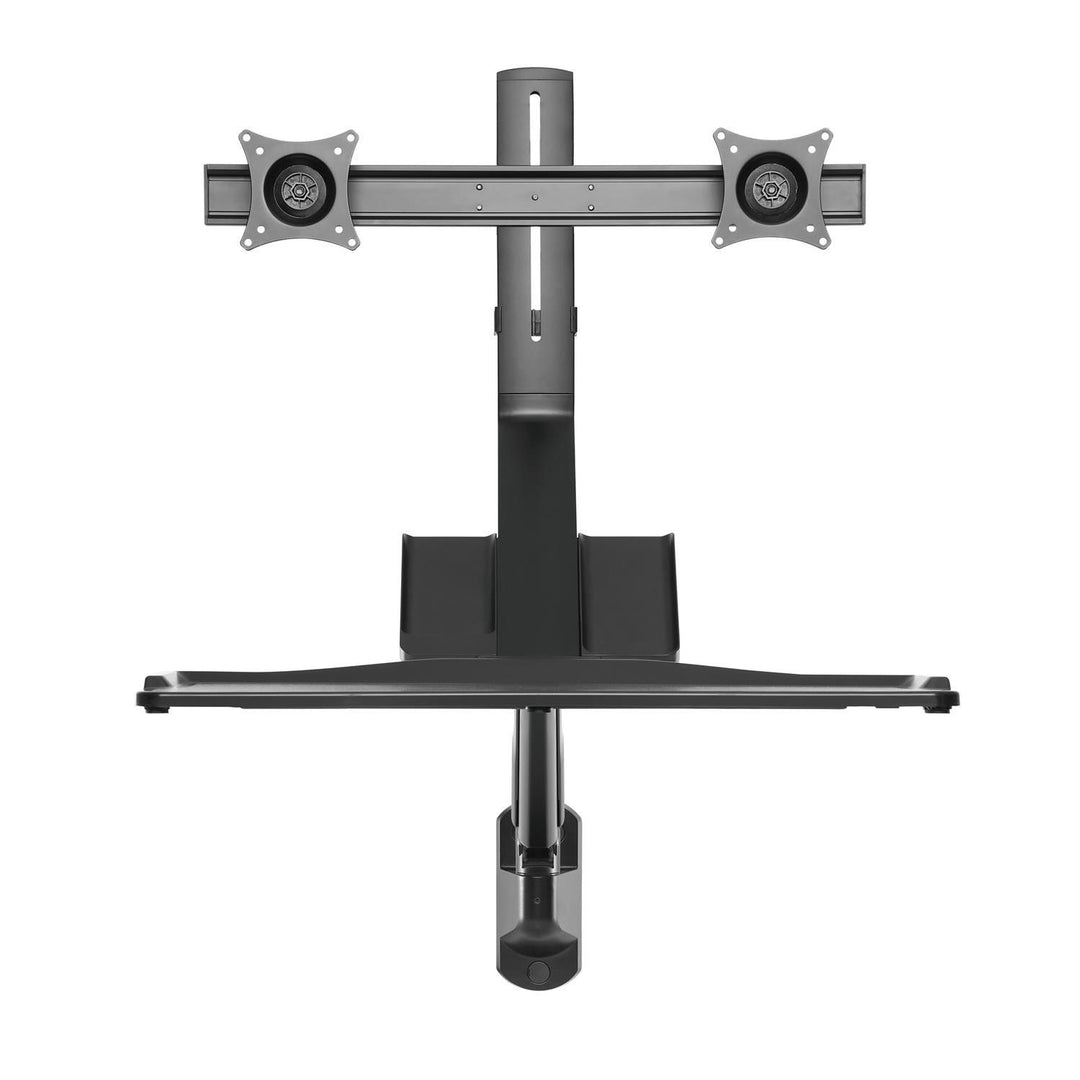 Maclean MC-633 Monitor Bracket Wall Mount Keyboard Shelf Sit Stand Workstation VESA 17" - 32"