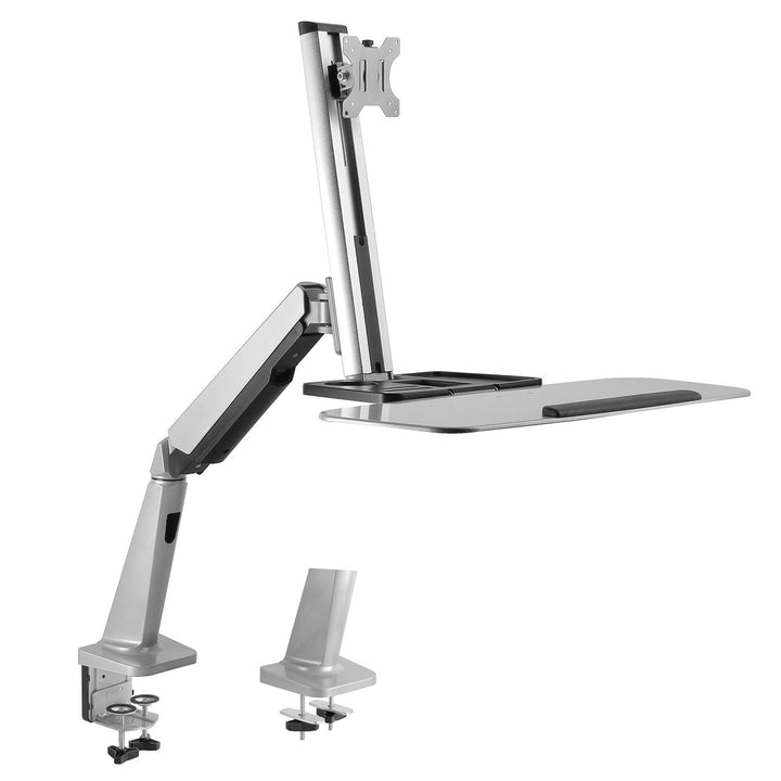 Maclean MC-728 Monitor Holder Keyboard Table Mount Computer PC Adjustable Swivel VESA