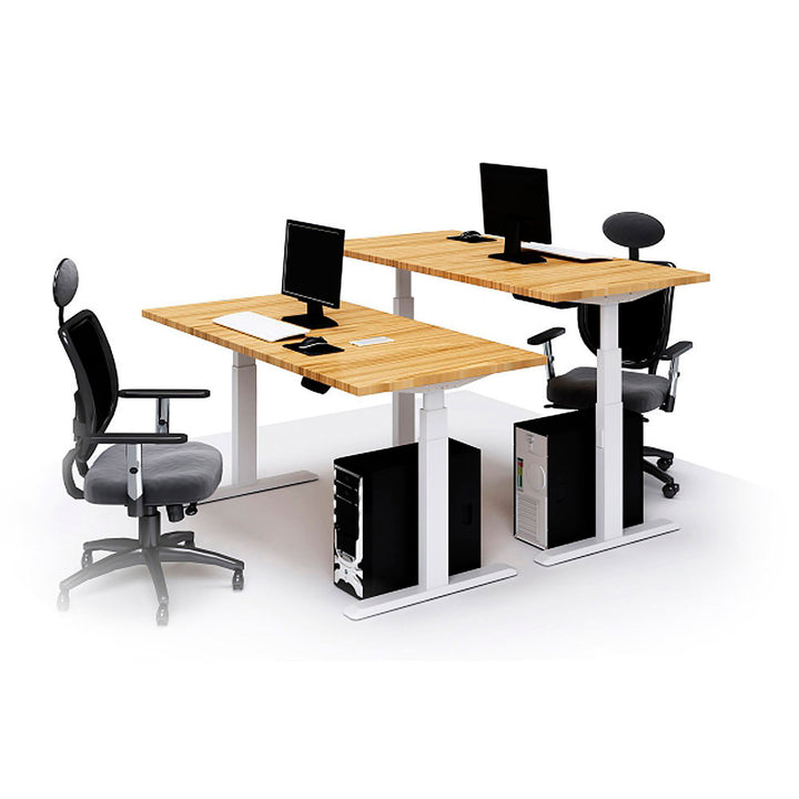 Maclean MC-790 Height Adjustable Desk Frame Manual Sit & Stand Work Table Workstation