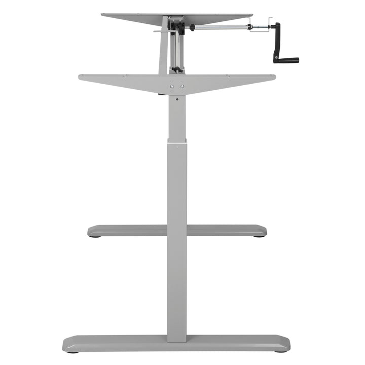 Maclean MC-790 Height Adjustable Desk Frame Manual Sit & Stand Work Table Workstation