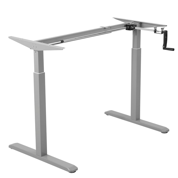 Maclean MC-790 Height Adjustable Desk Frame Manual Sit & Stand Work Table Workstation