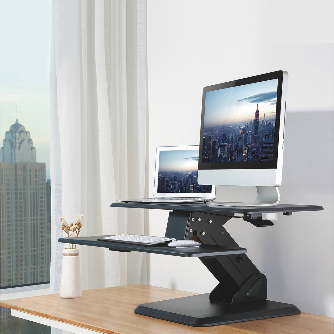 Maclean Brackets MC-792 - Sit & Stand Workstation with Keyboard Tray