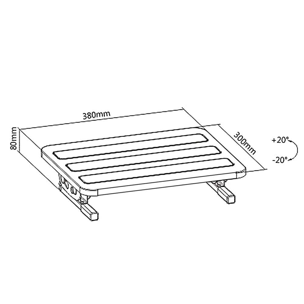 Maclean MC-831 Voetsteun Ergonomische beensteun, soepel verstelbaar