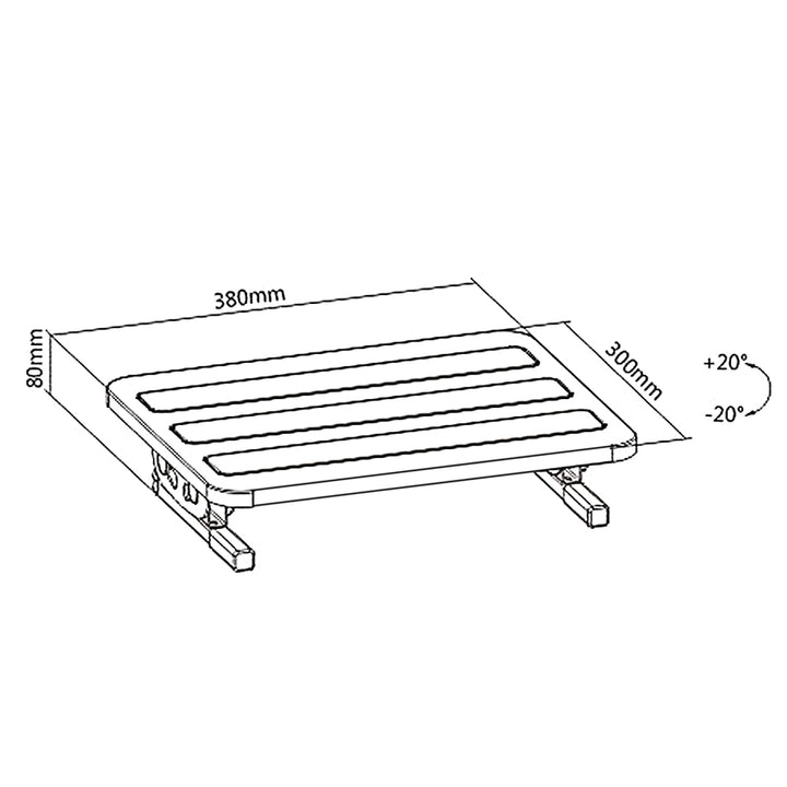 Maclean MC-831 Voetsteun Ergonomische beensteun, soepel verstelbaar