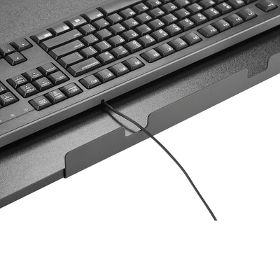 Maclean MC-839 Tastatur-Maus-Halterung zur Montage unter der Tischablage, extra stabiler Bürostahl