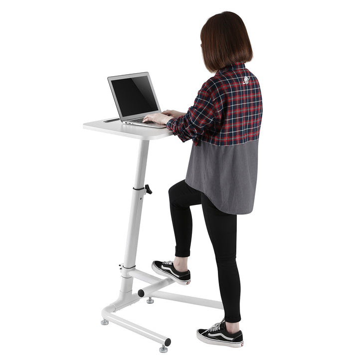 Maclean MC-849 Laptop Desk Stand Footstool Anti-Slip Footstool Adjustable Ergonomic Position Sitting Standing