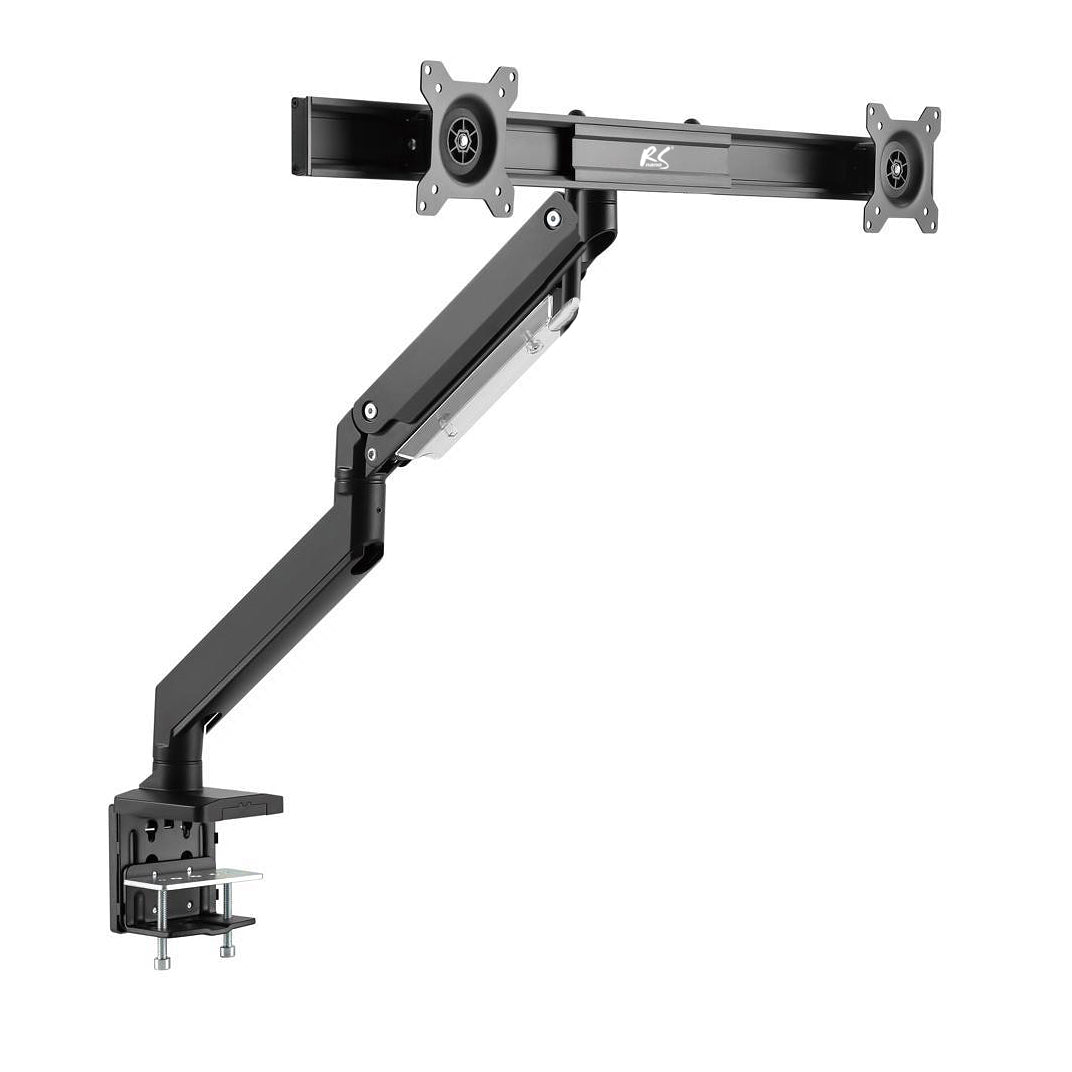 NanoRS RS115 Monitor Bracket Desk Mount Double Arm LED LCD Gaming Universal 17'' - 32" 8kg VESA