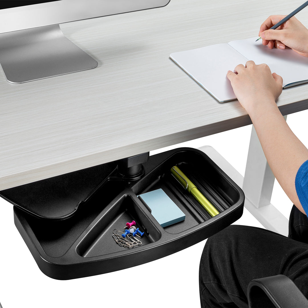 Maclean MC-873 Ergonomisch bureauwerkstation Lade onder tafelorganizer Muisplank Tot max. Basis van 3 kg onder bureau kan 360 graden worden gedraaid