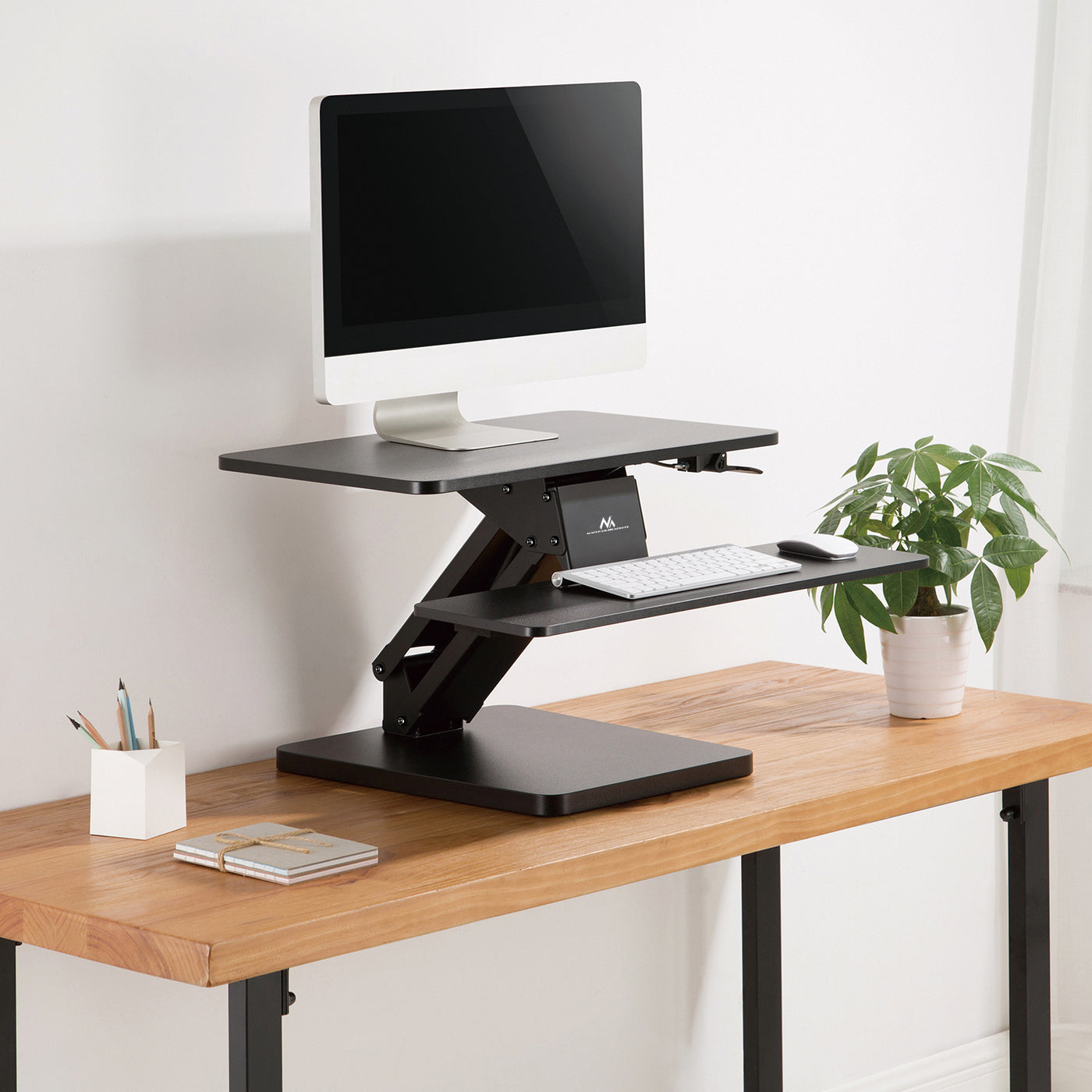 Maclean MC-882 Tischständer für Laptop, Monitor, Tastatur, Maus, für sitzende und stehende Arbeitsposition Ergonomischer Ständer