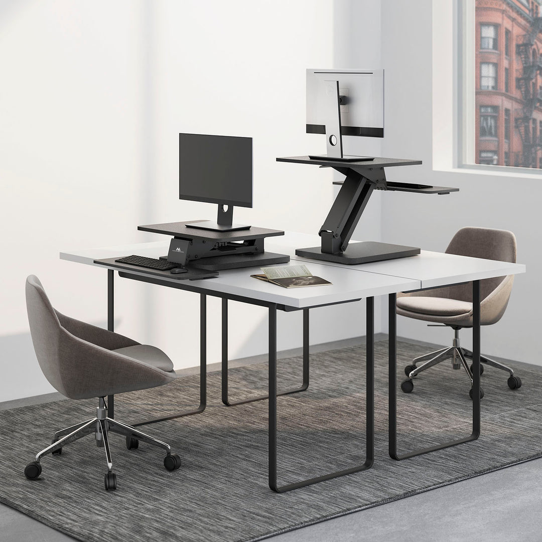 Maclean MC-882 Desk Stand for Laptop, Monitor, Keyboard, Mouse, for Sitting and Standing Work Position Ergonomic Stand