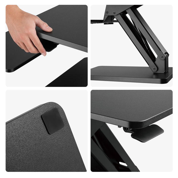 Maclean MC-882 Bureaustandaard voor laptop, monitor, toetsenbord, muis, voor zittende en staande werkhouding Ergonomische standaard