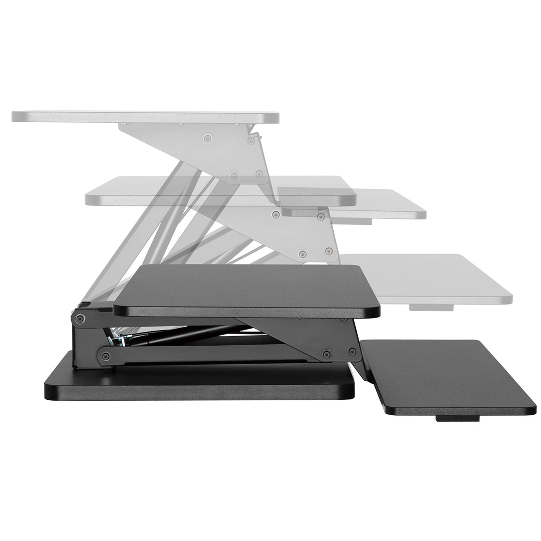 Maclean MC-882 Bureaustandaard voor laptop, monitor, toetsenbord, muis, voor zittende en staande werkhouding Ergonomische standaard