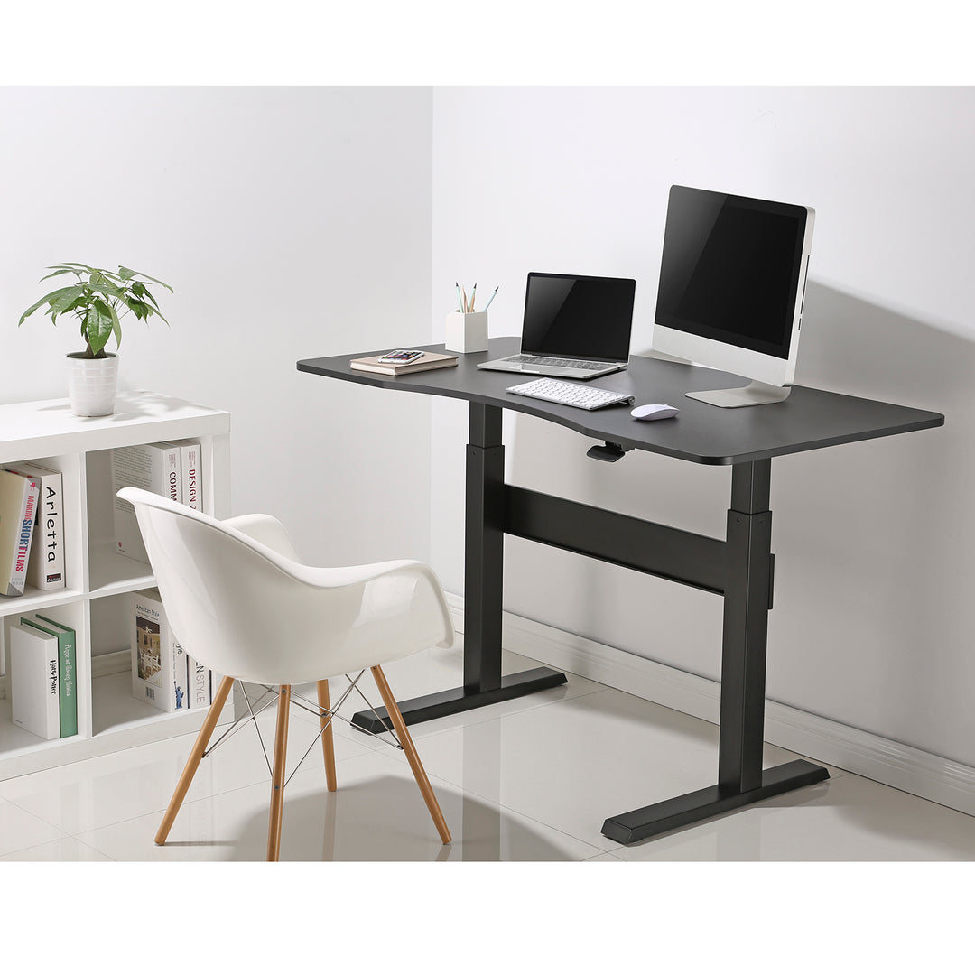 Maclean MC-887 Bureau 2-in-1, gasveer, hoogteverstelling, voor staan ​​en zitten, maximale hoogte 115 cm