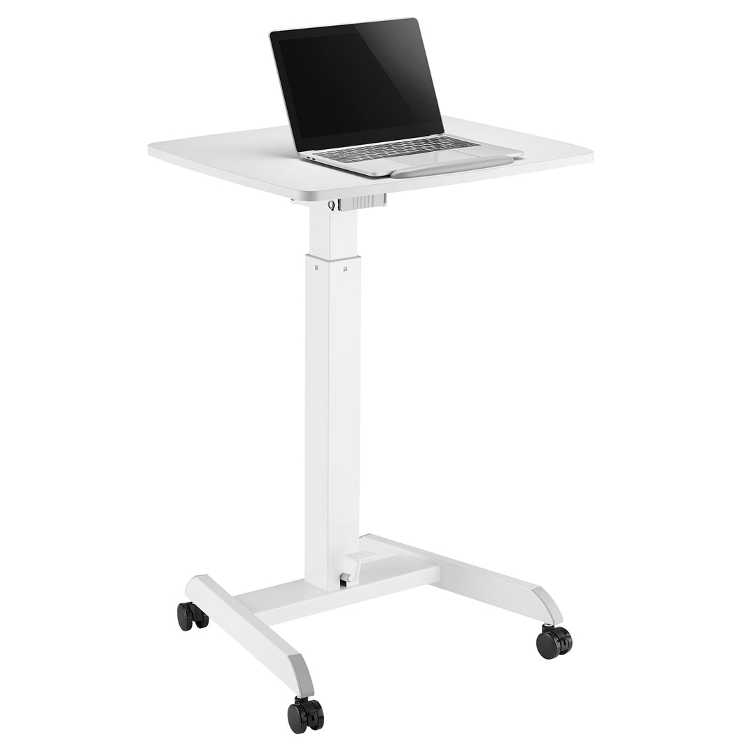 Laptop Desk Ergonomic Stand Sit Table Height Adjustable Wheels Home Office Portable