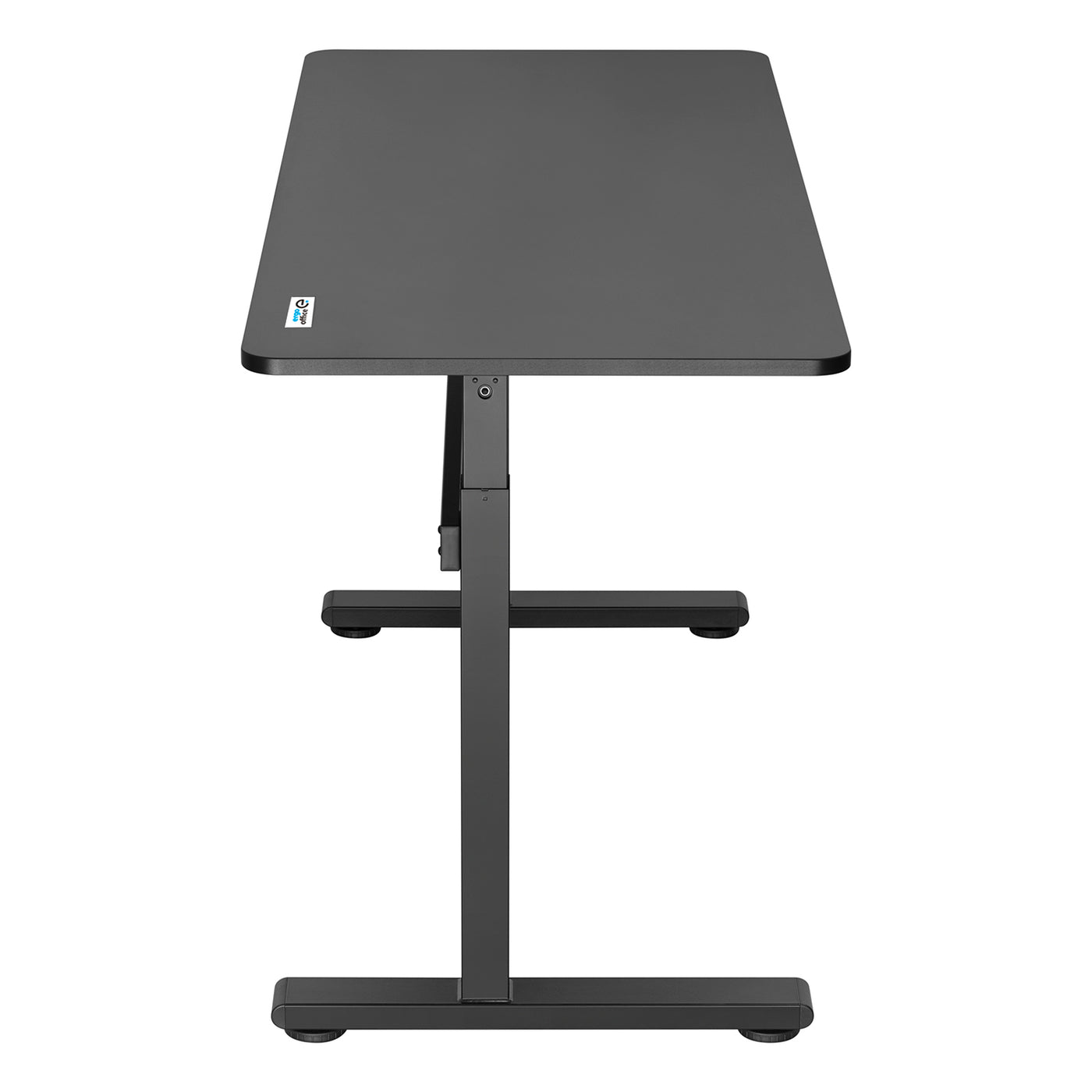 Ergo Office ER-401 Zit-sta bureau 140x60cm Handmatig in hoogte verstelbaar bureau max 117cm Ergonomische tafel Belastbaar tot 40kg Zwart