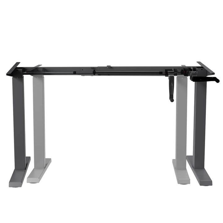 Ergo Office ER-402B Manual Height Adjustment Desk Table Frame Without Top for Standing and Sitting Work Black