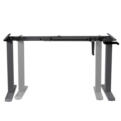 Ergo Office ER-402B Manuell höhenverstellbarer Schreibtisch Tischgestell ohne Platte für Steh- und Sitzarbeiten schwarz