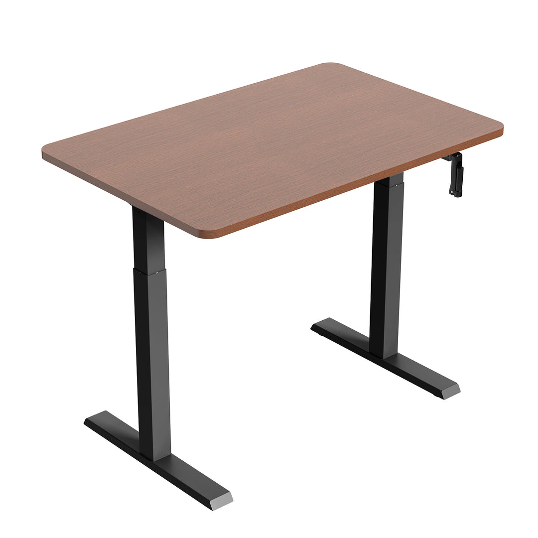 Ergo Office ER-402B Manual Height Adjustment Desk Table Frame Without Top for Standing and Sitting Work Black