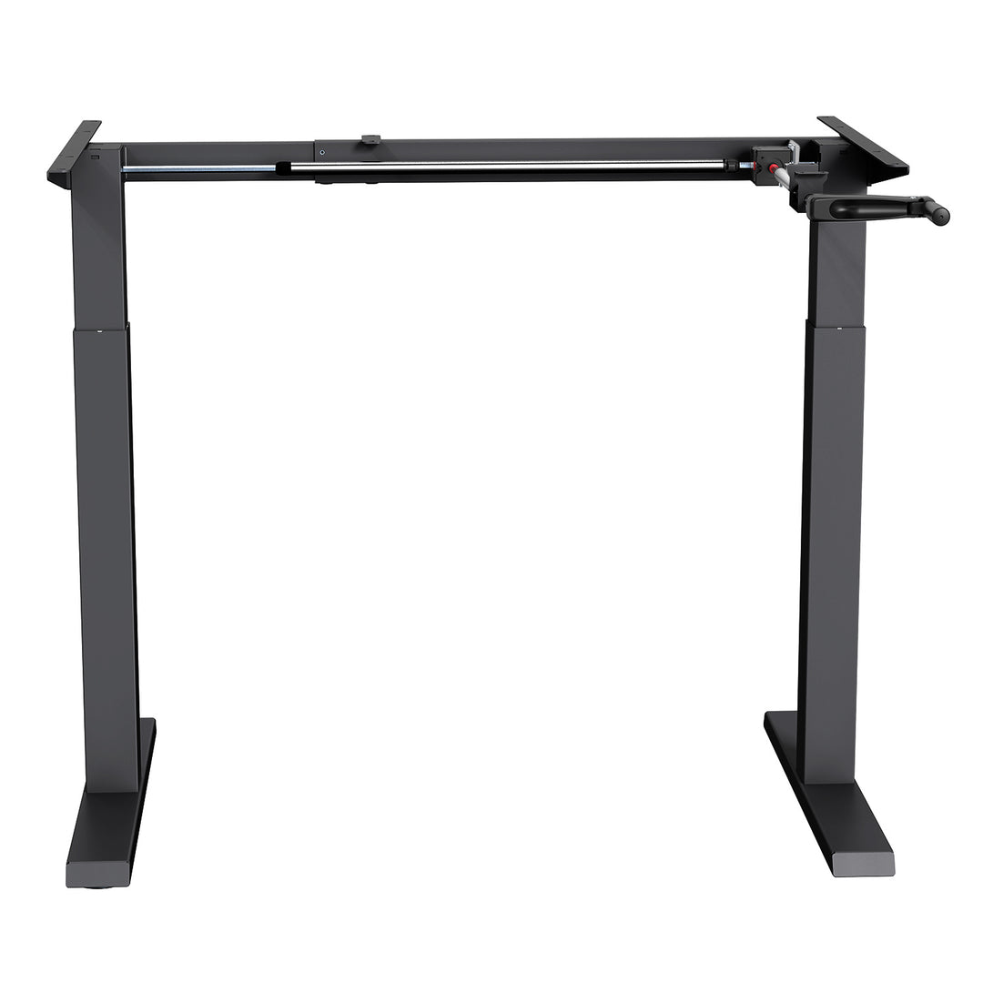 Ergo Office ER-402B Manual Height Adjustment Desk Table Frame Without Top for Standing and Sitting Work Black