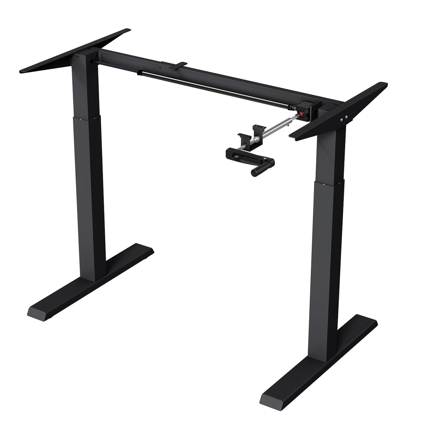Ergo Office ER-402B Manual Height Adjustment Desk Table Frame Without Top for Standing and Sitting Work Black