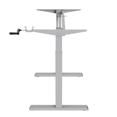 Ergo Office ER-402G Manual Height Adjustment Desk Table Frame Without Top for Standing and Sitting Work Grey