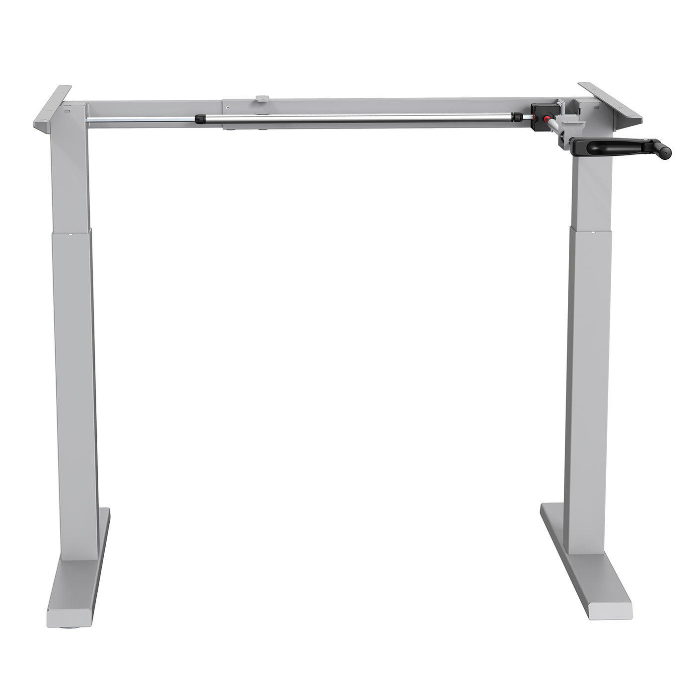 Ergo Office ER-402G Manuell höhenverstellbarer Schreibtisch Tischgestell ohne Platte für Steh- und Sitzarbeiten grau