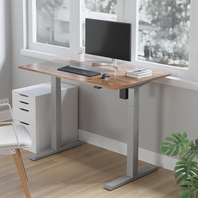 Ergo Office ER-403G Sit-stand Desk Table Frame Electric Height Adjustable Desk Office Table Without Table Top Gray