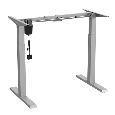 Ergo Office ER-403G Sitz-Steh-Schreibtisch Tischgestell elektrisch höhenverstellbarer Schreibtisch Bürotisch ohne Tischplatte grau