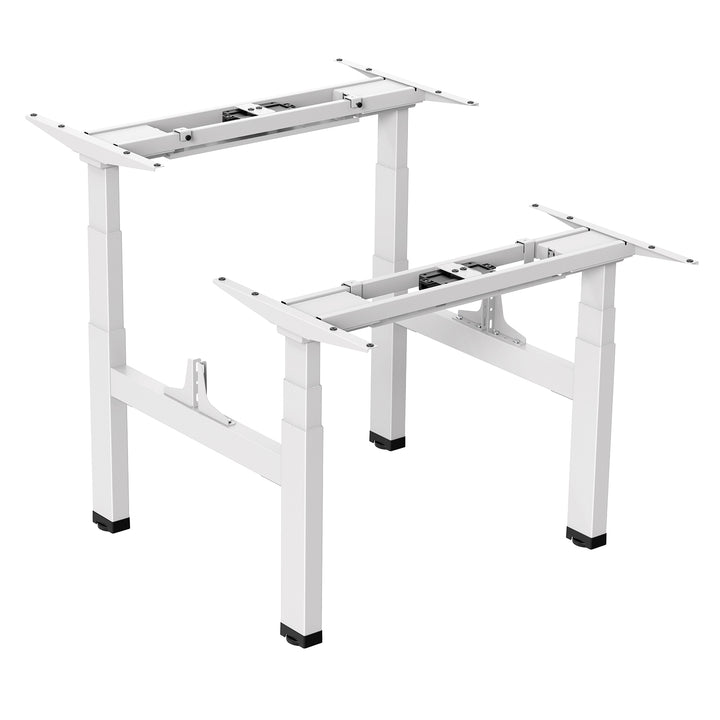 Ergo Office elektrisch höhenverstellbarer Doppelschreibtisch, max. Höhe 128 cm, max. 125 kg x2, ohne Steh-/Sitzplatte (2 Teile), weiß, ER-404W