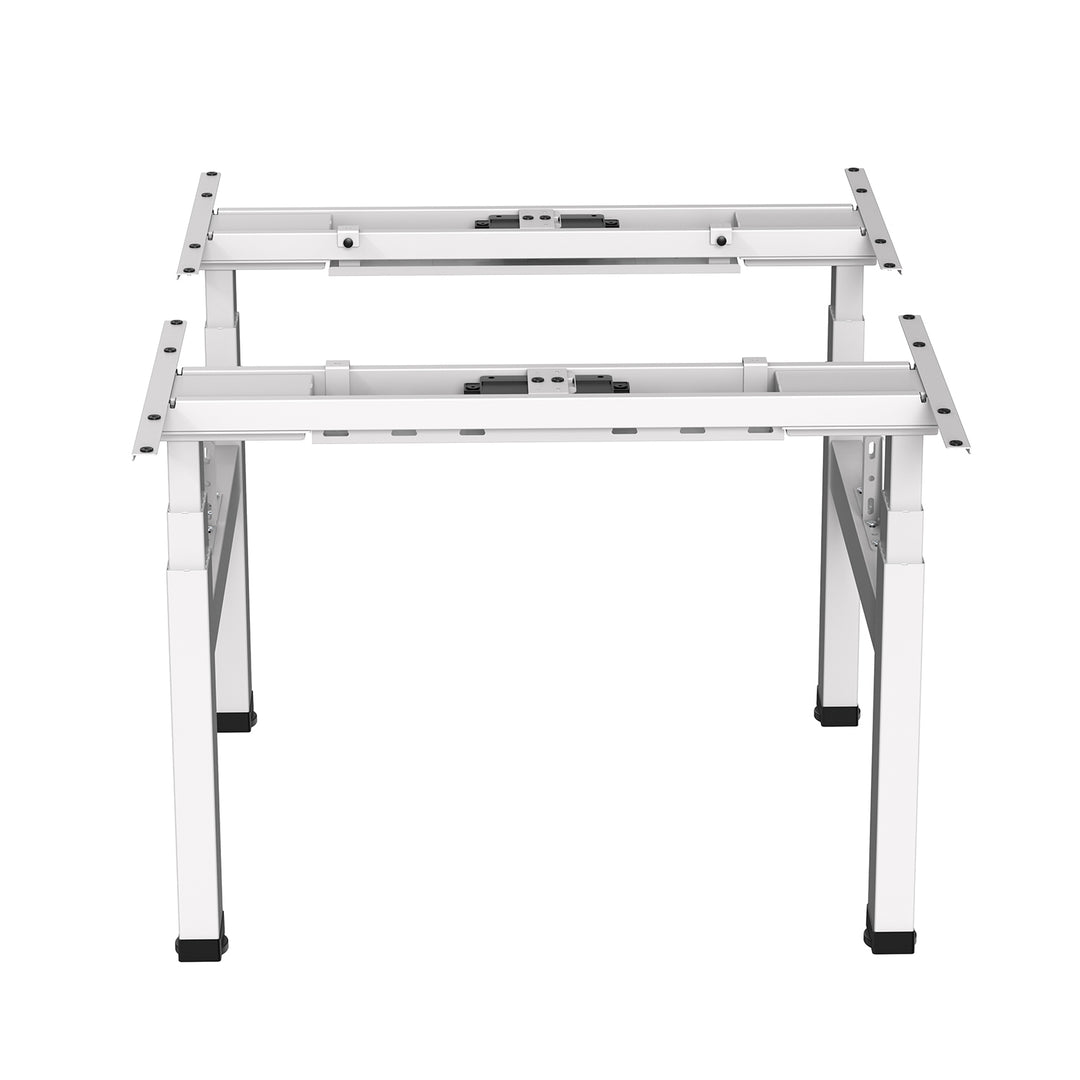 Ergo Office elektrisch höhenverstellbarer Doppelschreibtisch, max. Höhe 128 cm, max. 125 kg x2, ohne Steh-/Sitzplatte (2 Teile), weiß, ER-404W