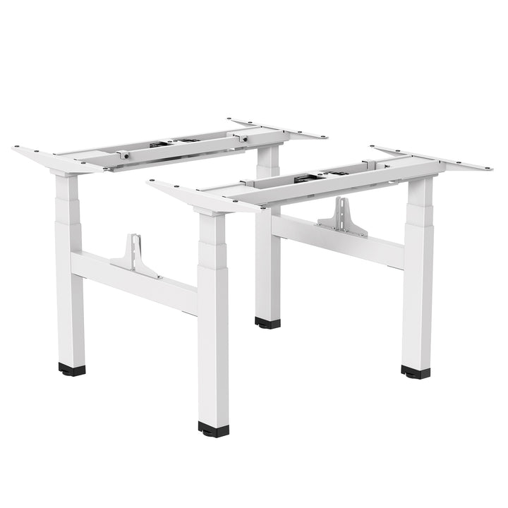 Ergo Office electric double height adjustable desk, max height 128cm, max 125kg x2, without standing/sitting top (2 parts), white, ER-404W