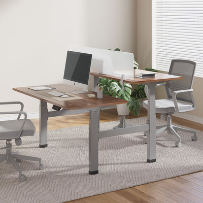 Ergo Office ER-404G Elektrisch doppelt höhenverstellbarer Steh-/Sitz-Tischrahmen ohne Tischplatten Grau