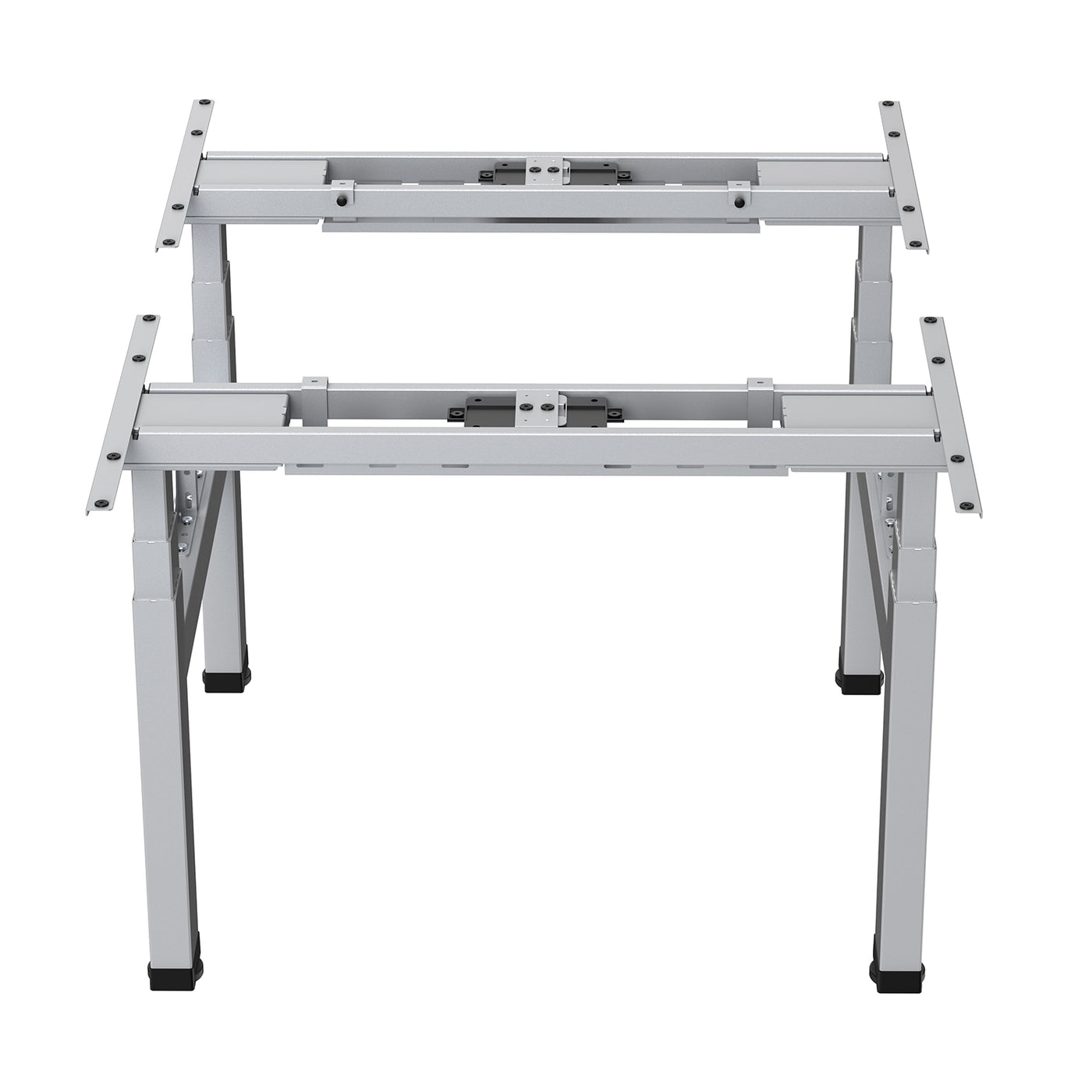 Ergo Office ER-404G Elektrisch doppelt höhenverstellbarer Steh-/Sitz-Tischrahmen ohne Tischplatten Grau