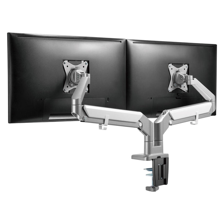 Ergo Office ER-406G Beugel voor 2 Monitoren Houder 2x USB 3.0 VESA Swivel Tilt Rotate 17" naar 32"