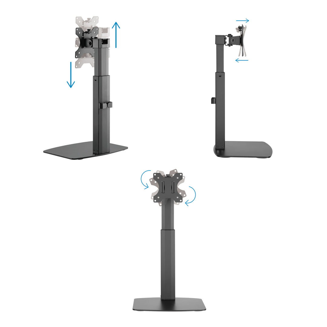 ERGOOFFICE ER-410 Monitorhalterung, freistehend, Schreibtischhalterung, 17–32 Zoll, gebogenes LCD, LED, VESA