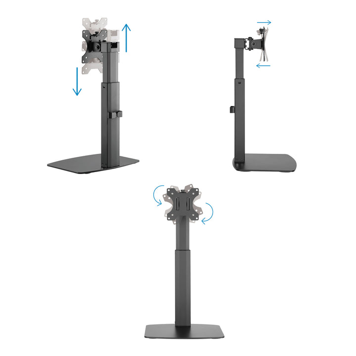 ERGOOFFICE ER-410 Monitor Bracket Holder Free Standing Desk Mount 17 - 32" Curved LCD LED VESA